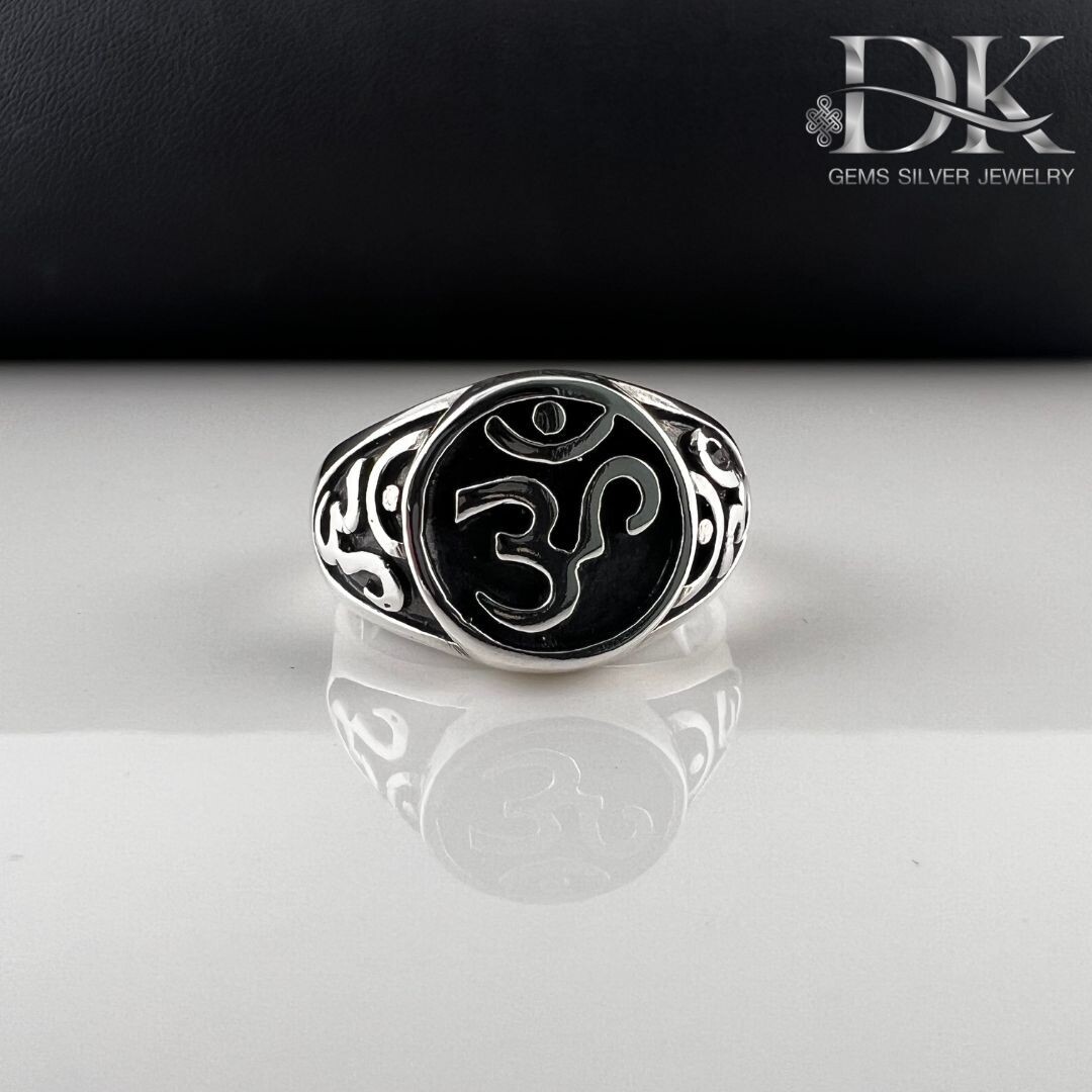 Om Silver Ring