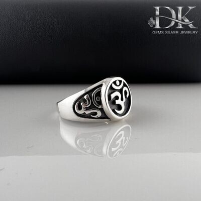 Om Silver Ring