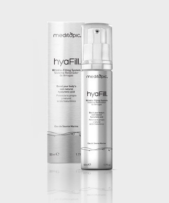 HYAFILL Sistema de relleno de arrugas
hyaFill® de Meditopic proporciona rejuvenecimiento facial no quirúrgico, no invasivo basado en la síntesis natural en la piel de ácido hialurónico. 50ml.