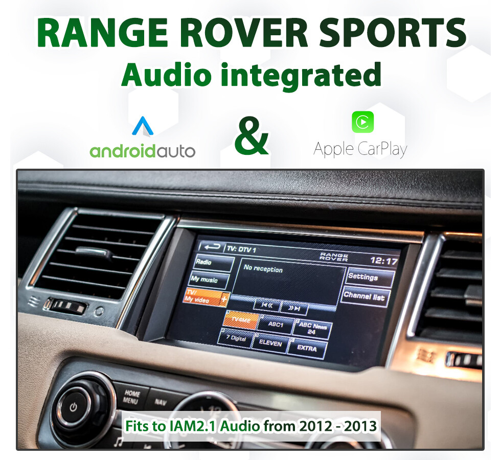 Range Rover Sports 2011 - 2013 Factory Audio Integrated Android Auto & Apple CarPlay Package Kit Range Rover Sports 2011 - 2013 Factory Audio Integrated Android Auto & Apple CarPlay Package Kit
