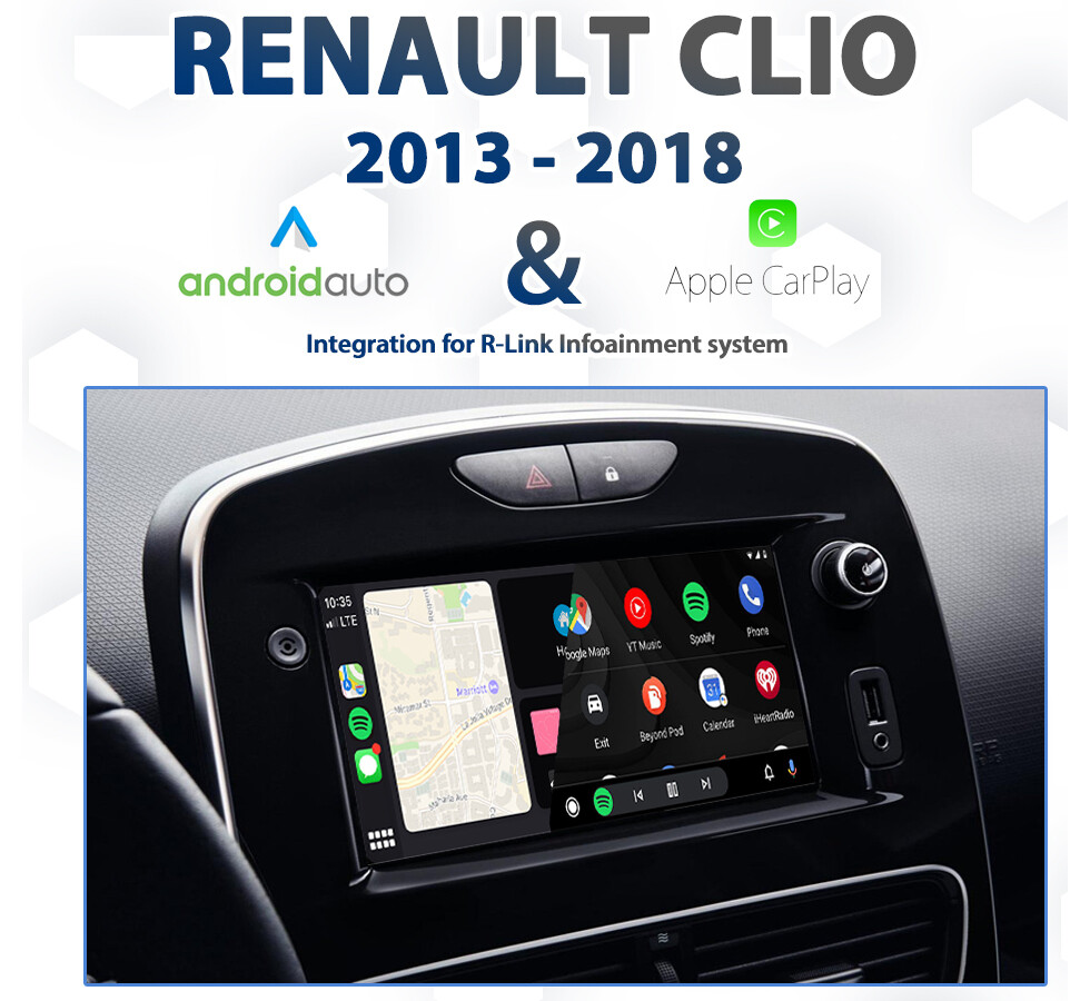 Renault Clio RLink I / MediaNAV Apple CarPlay & Android Auto Integration