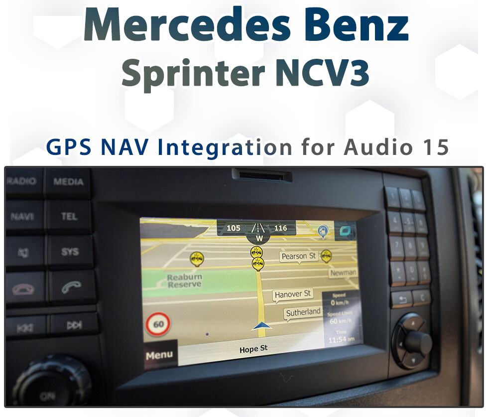 Mercedes Benz NCV3 Sprinter - Touch overlay &amp; GPS Navigation integration.