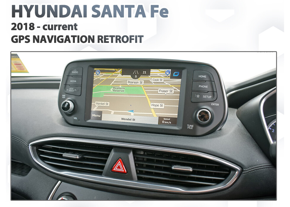 2018+ Hyundai Santa Fe - GPS Navigation Retrofit Kit