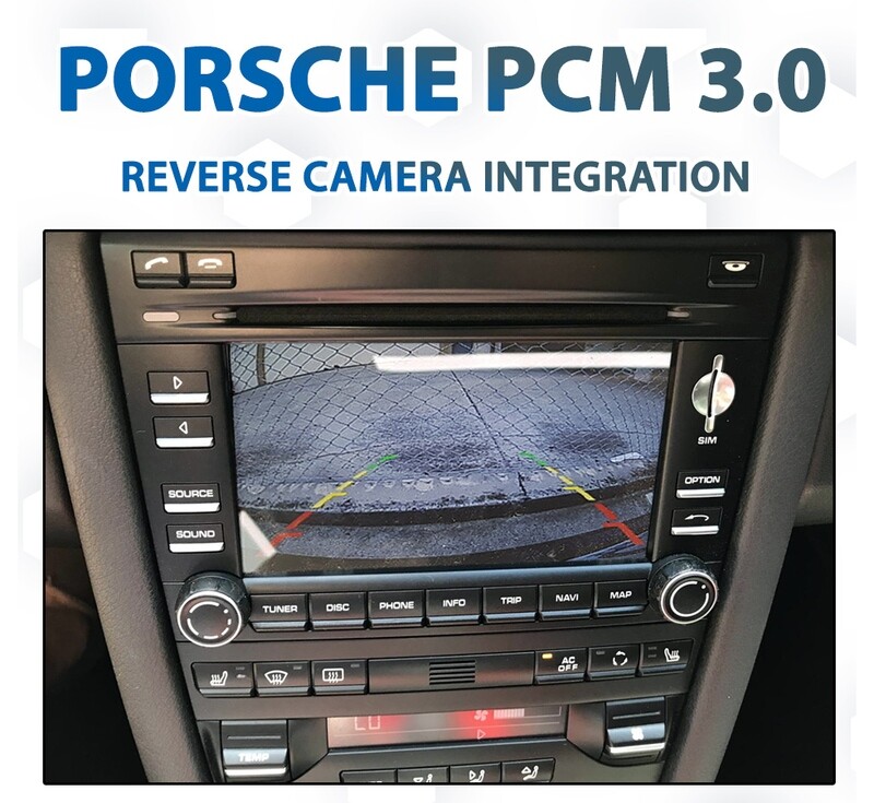 Porsche Cayenne, 911, or Panamera (2008 to early 2009 models) equipped with PCM 3.0 with a seamless Reverse Camera Integration system