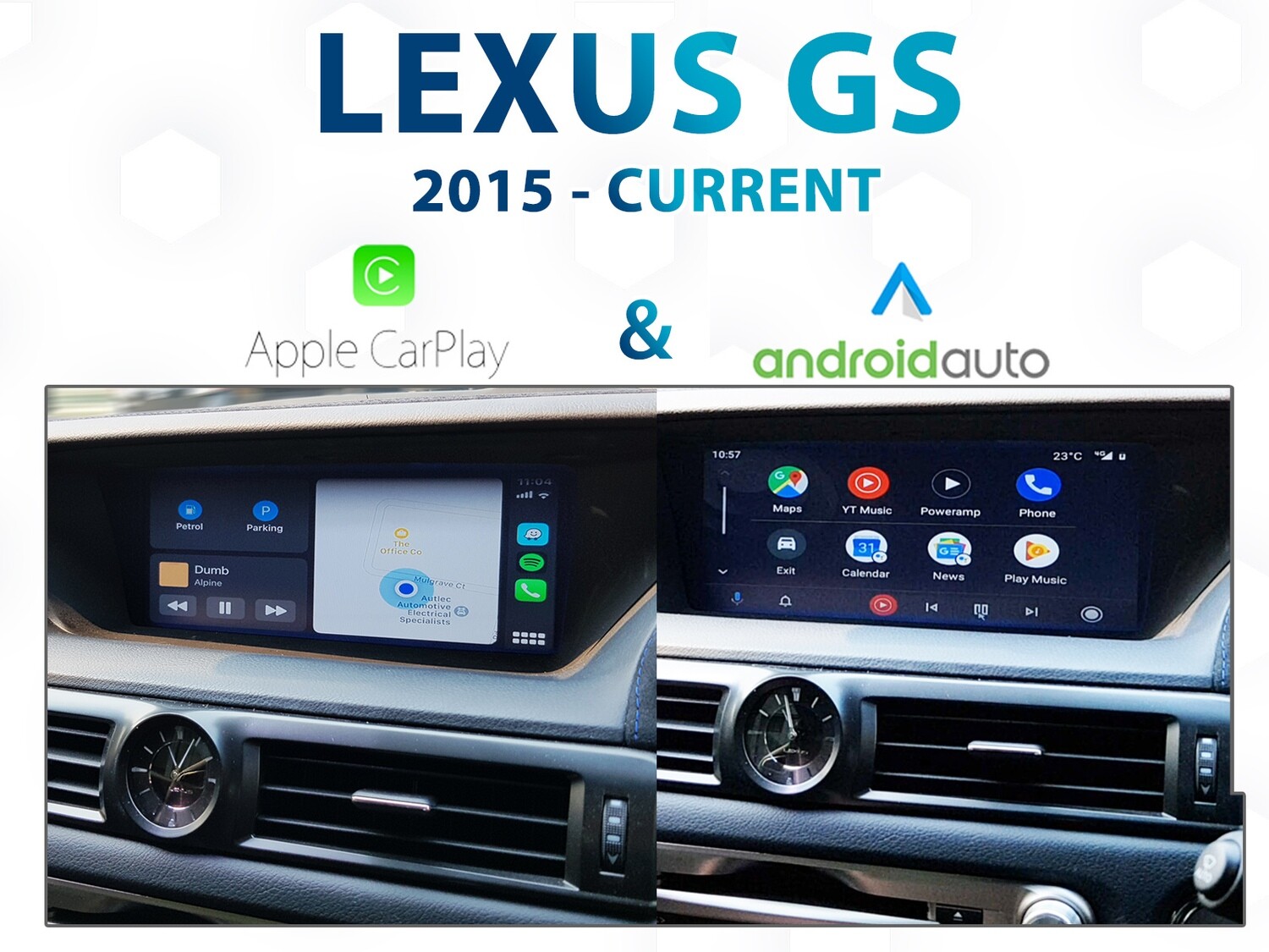 LEXUS GS 2015-Current / Apple CarPlay &amp; Android Auto Integration