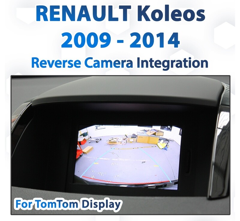 Renault Koleos (2009 to 2014 models) with a Reverse Camera Integration system, designed specifically for vehicles equipped with the TomTom display