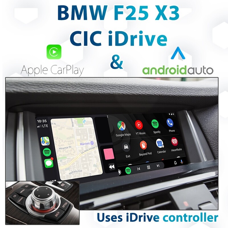 BMW F25 X3 Series - CIC iDrive Apple CarPlay &amp; Android Auto Integration