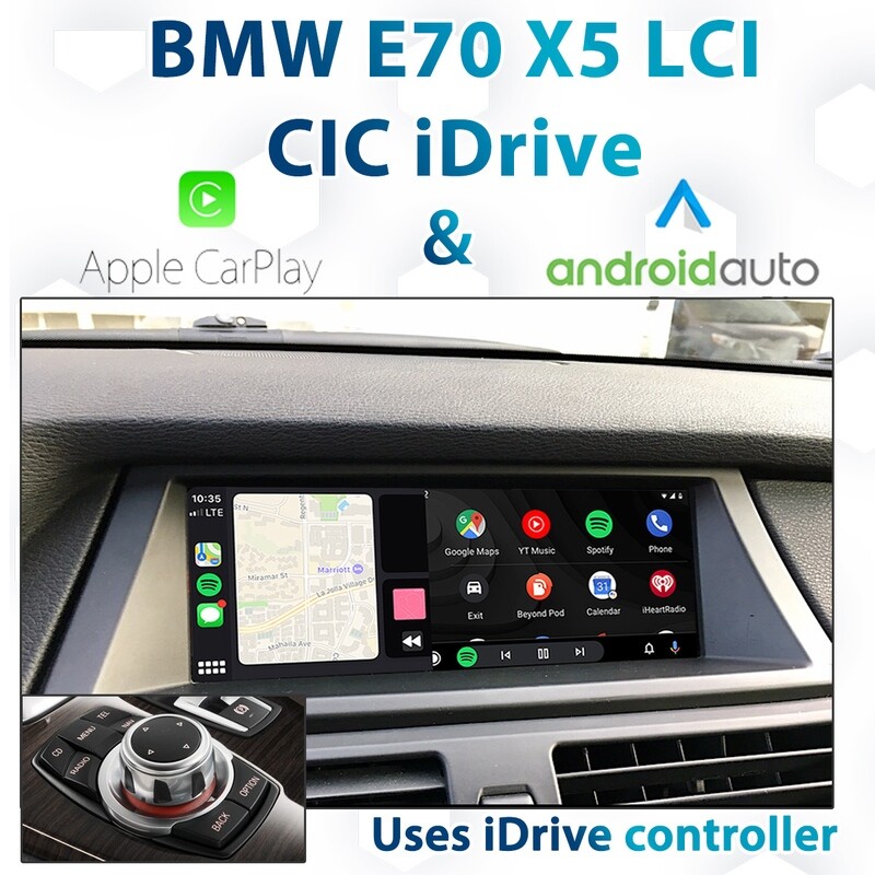 BMW E70 X5 Series with LCI - CIC iDrive Apple CarPlay &amp; Android Auto Integration