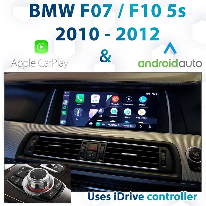 BMW F10 5 Series with CIC iDrive Apple CarPlay &amp; Android Auto Integration