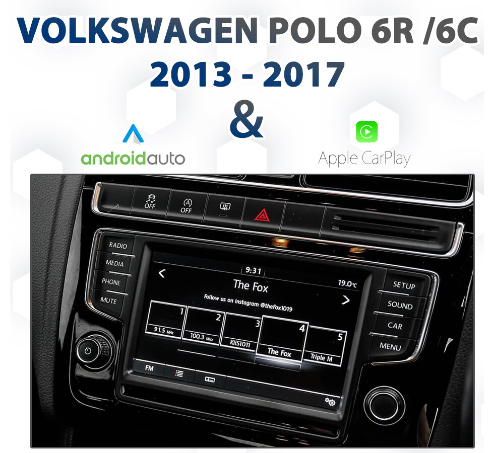 Volkswagen Polo 6C (2013 to 2017 models) with seamless Apple CarPlay and Android Auto integration