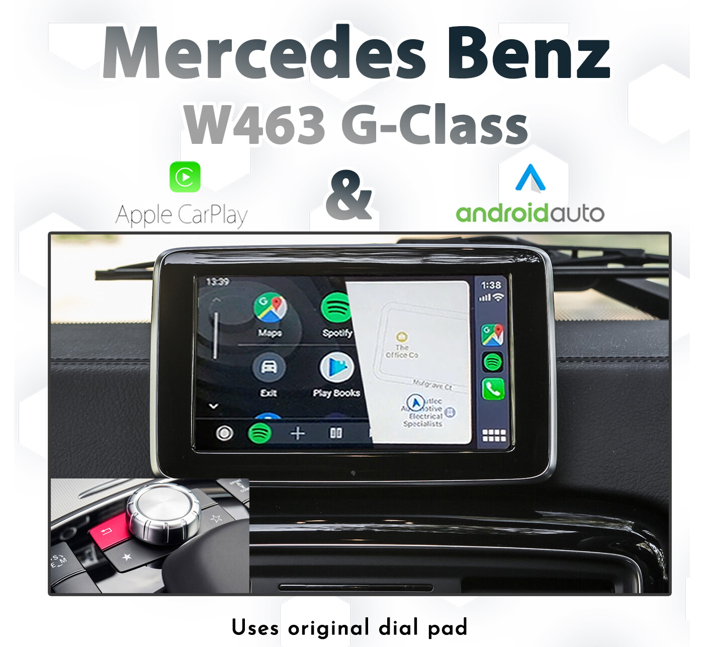 Mercedes-Benz W463 G-Class (2012-2016) – NTG4.5 Dial Control Apple CarPlay &amp; Android Auto Integration