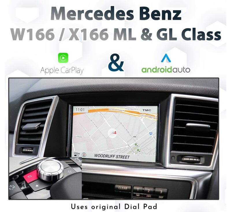Mercedes-Benz W166 ML-Class / X166 GL-Class (2012-2015) – NTG4.5 Dial Control Apple CarPlay &amp; Android Auto Integration for Audio20 or COMAND Systems