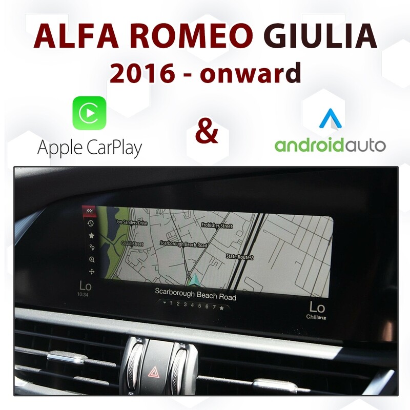 Android Auto &amp; Apple CarPlay Integration for Alfa Romeo Giulia (APIX iDrive – 6.5" or 8.8")