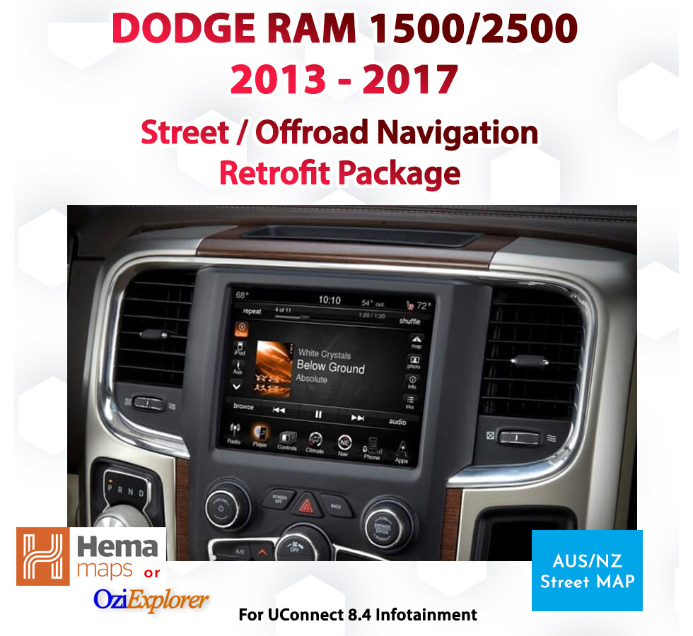 [MY13-MY18] DODGE RAM UConnect 8.4&quot; - Australian Street &amp; Offroad NAV Integration