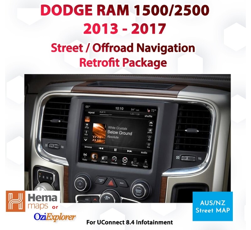[MY13-MY18] DODGE RAM UConnect 8.4" - Australian Street &amp; Offroad NAV Integration