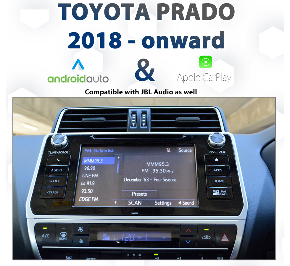 [2018-Onward] Toyota Prado Apple CarPlay & Android Auto Integration