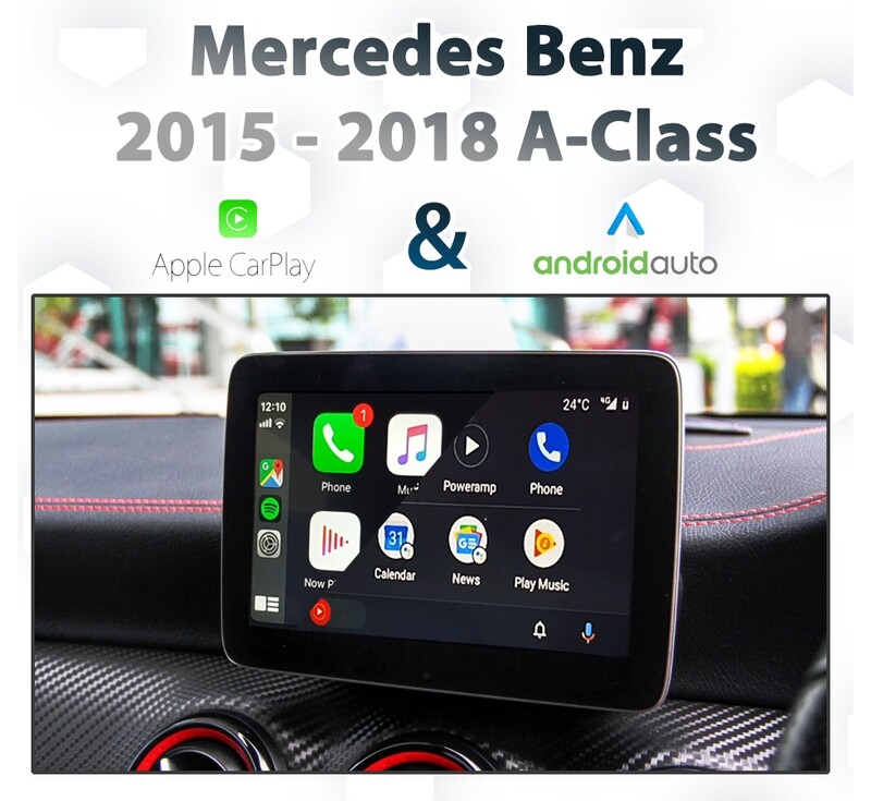W176 A-Class (2015-2018) with Apple CarPlay and Android Auto integration