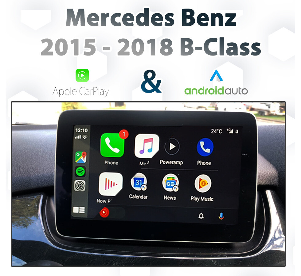 Mercedes-Benz W246 B-Class (2015-2018) with Apple CarPlay and Android Auto integration