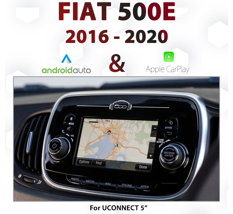 Fiat 500 - UConnect 5" Apple CarPlay &amp; Android Auto Integration
