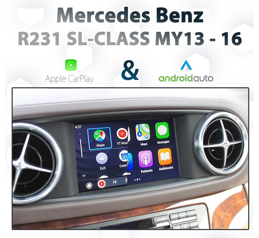 Mercedes-Benz R231 SL-Class (2013-2016) – NTG4.5 Dial Control Apple CarPlay &amp; Android Auto Integration