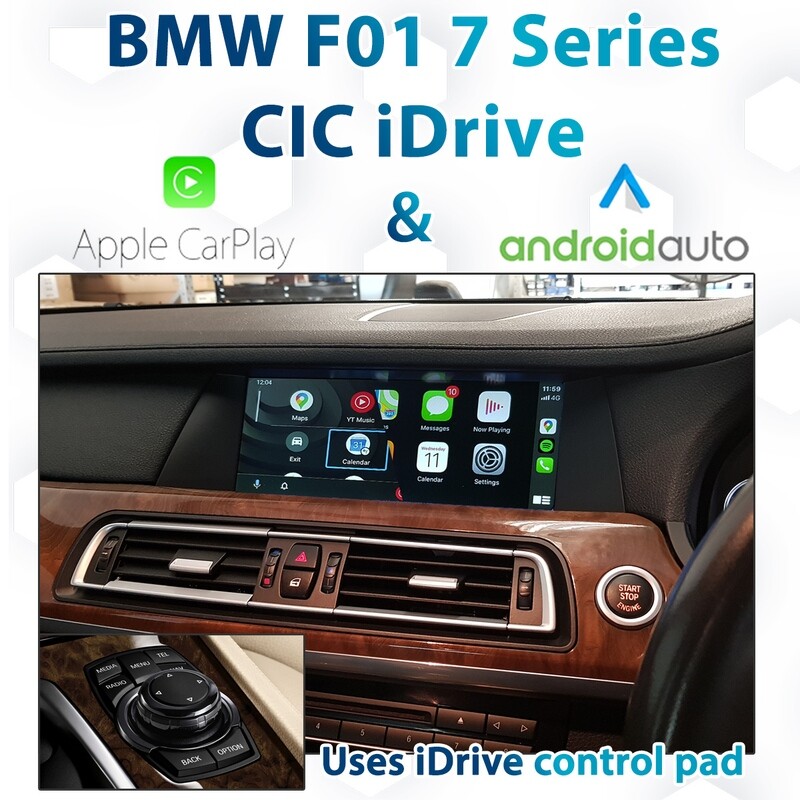 BMW F01 7 Series with CIC iDrive Apple CarPlay &amp; Android Auto Integration