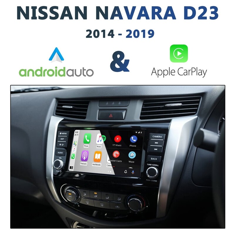 Nissan Navara D23 STX trim (2014-2019) and other trims with Apple CarPlay and Android Auto integration