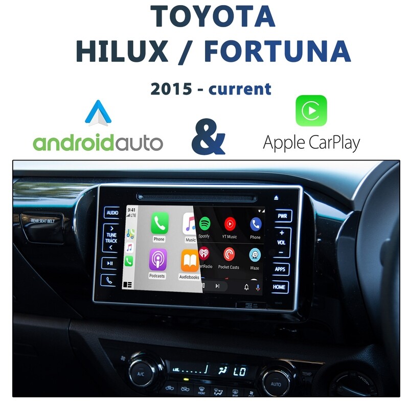Toyota Hilux and Fortuner (2015 - 2020 models) with seamless Apple CarPlay and Android Auto integration