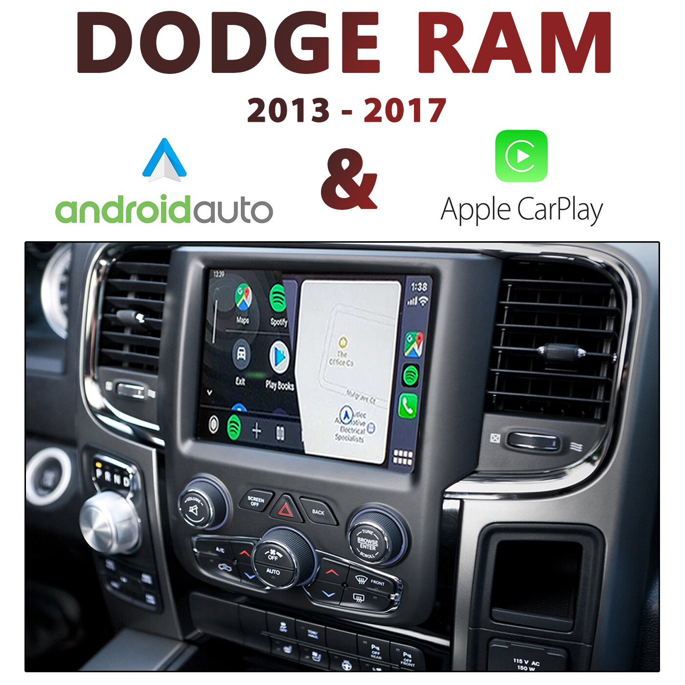 DODGE RAM 2013-MY18 - UConnect 8.4&quot; Apple CarPlay &amp; Android Auto Integration