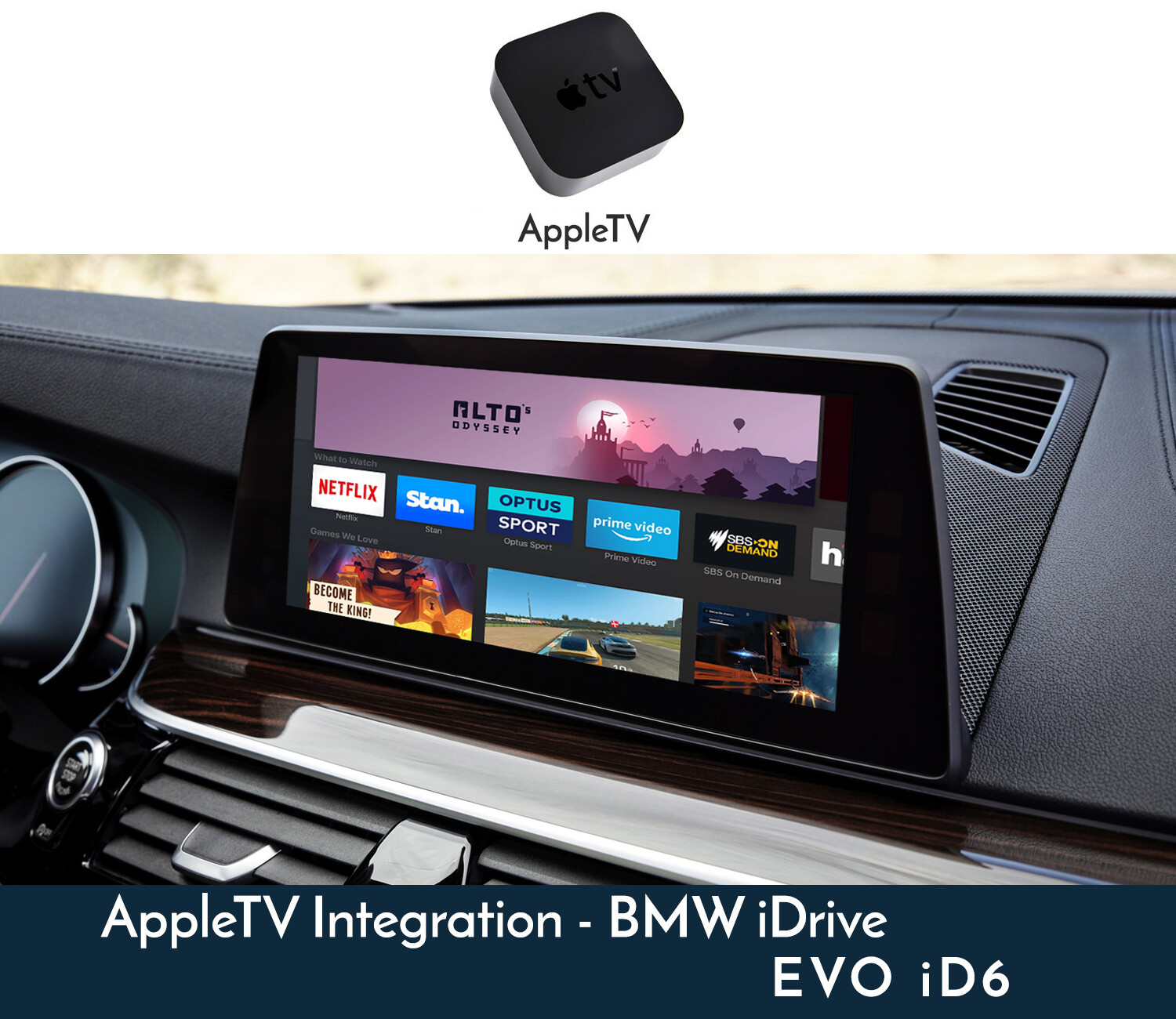 BMW ID6 NBT EVO iDrive - AppleTV Integration