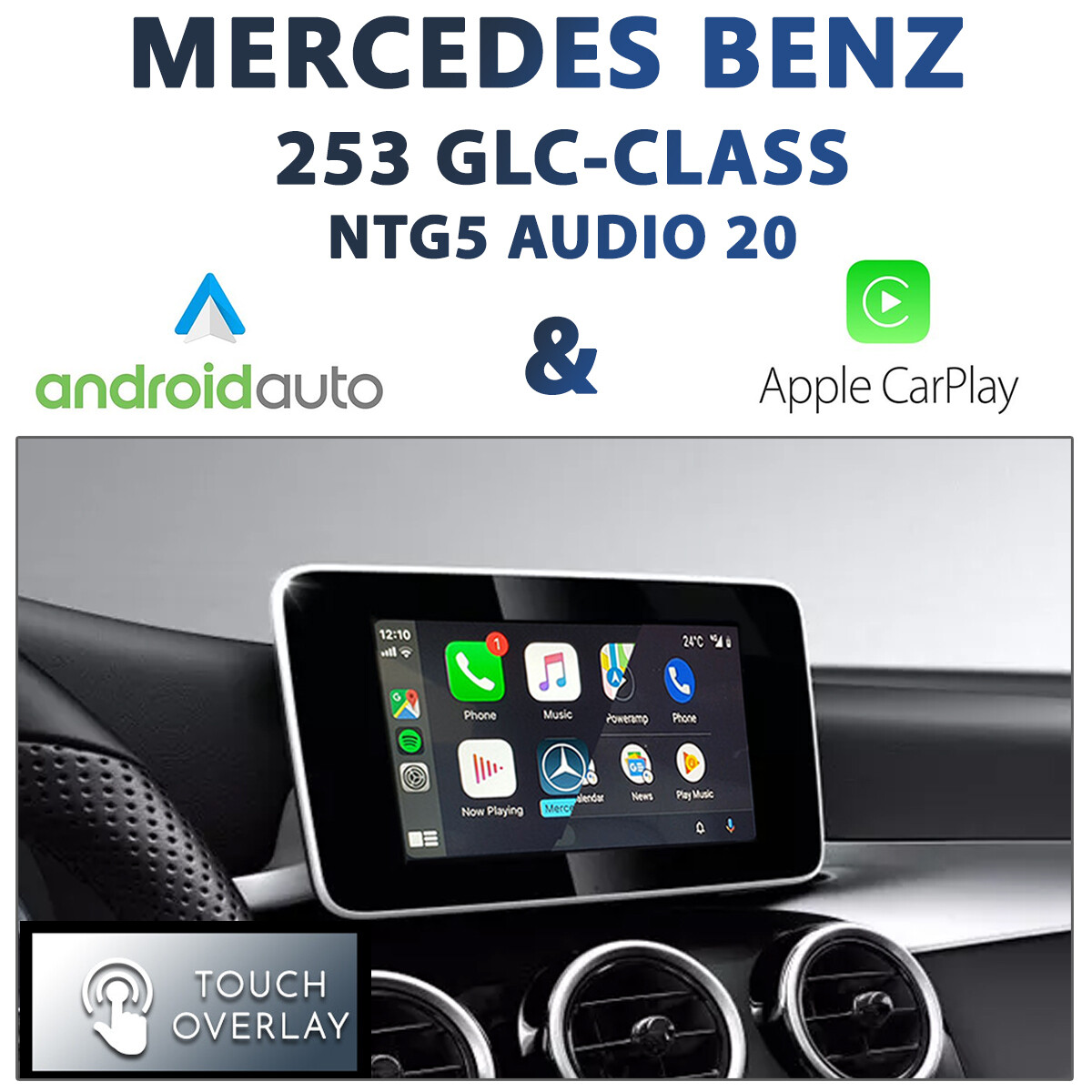Mercedes-Benz GLC-Class (C253 / X253) with Apple CarPlay and Android Auto integration, specifically designed for models equipped with the AUDIO20