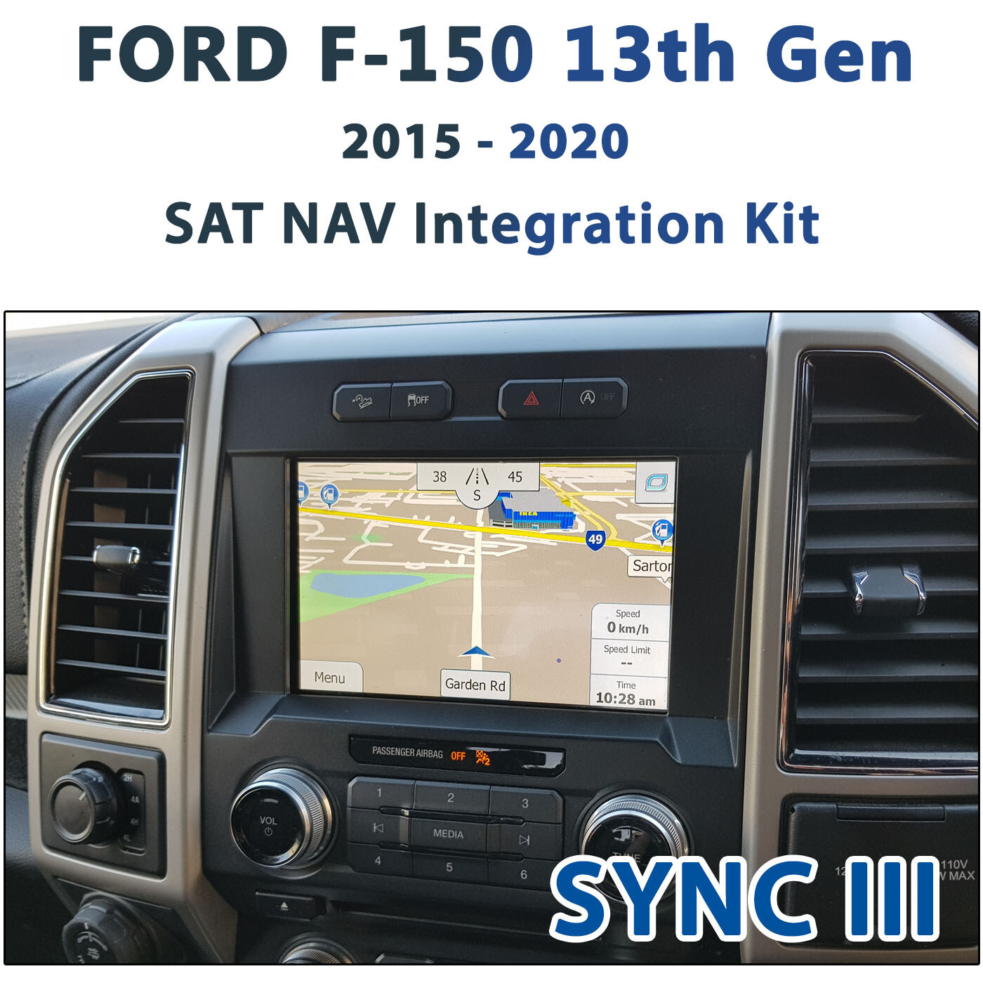 FORD F150 SYNC III - GPS NAV Integration kit with worldwide map covered