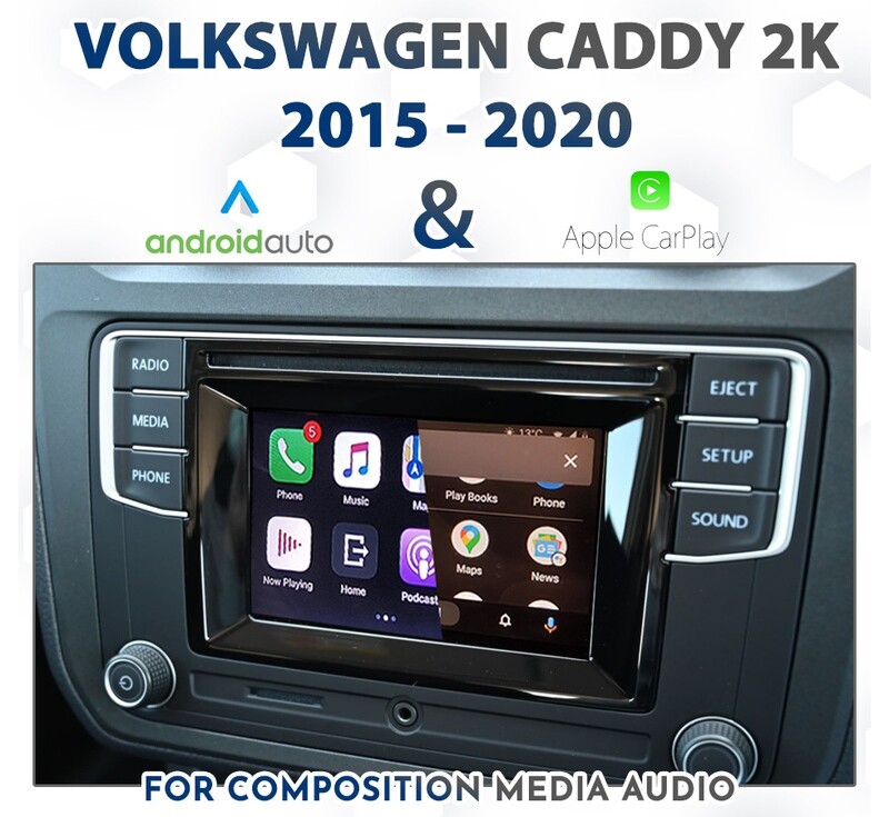 Volkswagen Caddy 2K Third Gen (2015 to 2020 models) with seamless Apple CarPlay and Android Auto integration