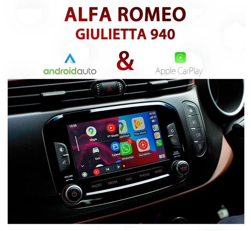 Android Auto &amp; Apple CarPlay Integration Kit for Alfa Romeo 940 Giulietta with UConnect Audio