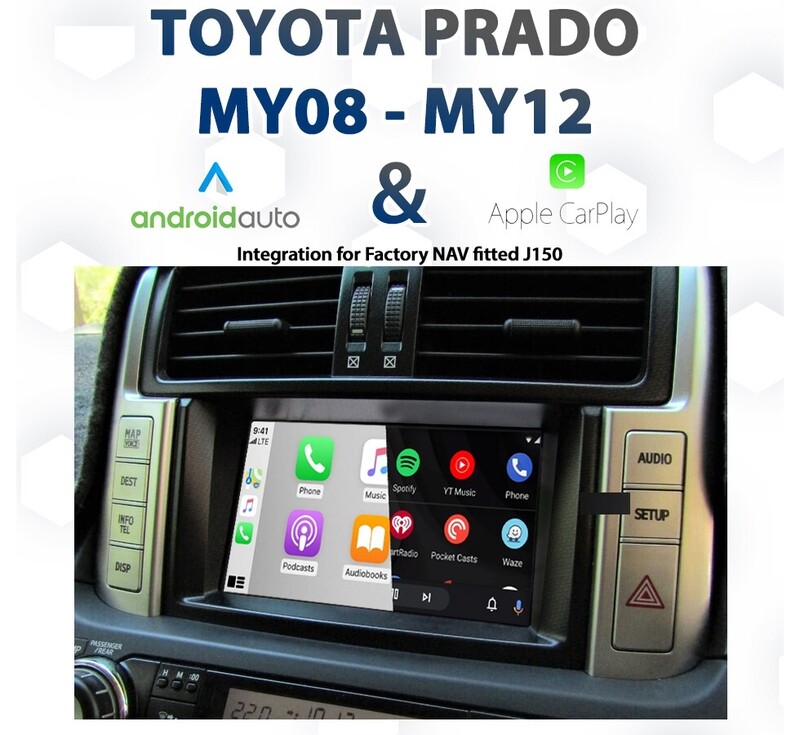 [2008-2013] Toyota Prado Apple CarPlay &amp; Android Auto Integration