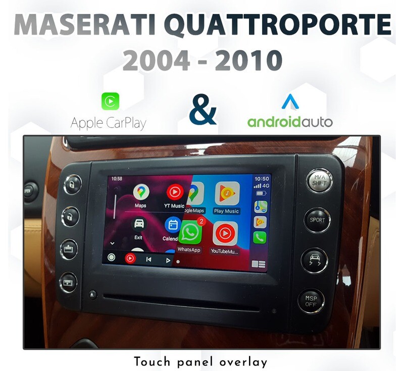 [2004-2010] Maserati Quattroporte 5th Gen- Touch Apple CarPlay &amp; Android Auto