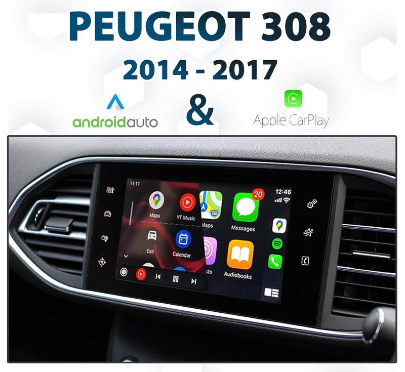 Peugeot 308 Series (2014 to 2017) with Apple CarPlay and Android Auto integration