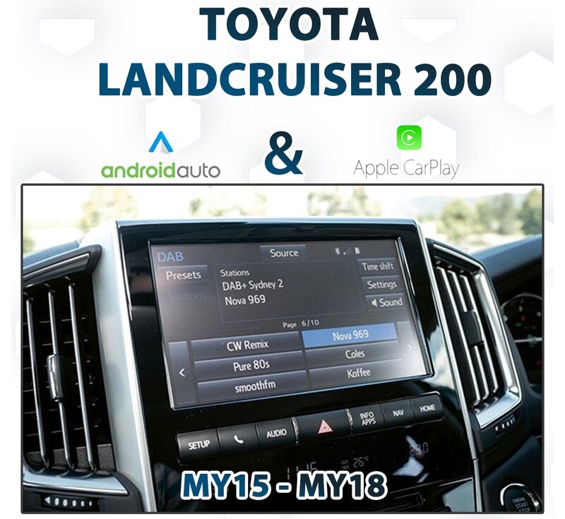 Toyota Land Cruiser LC200 Series (2016 to 2018 models) with seamless Apple CarPlay and Android Auto integration