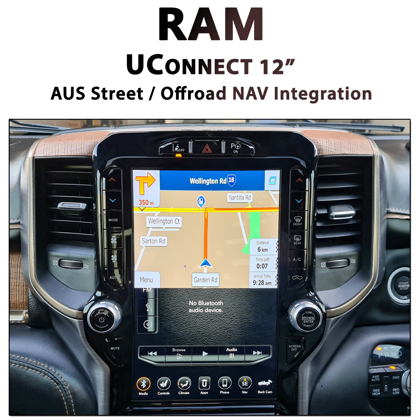 [MY19 to 2021] DODGE RAM UConnect 12&quot; - Australlia Street Map Integration