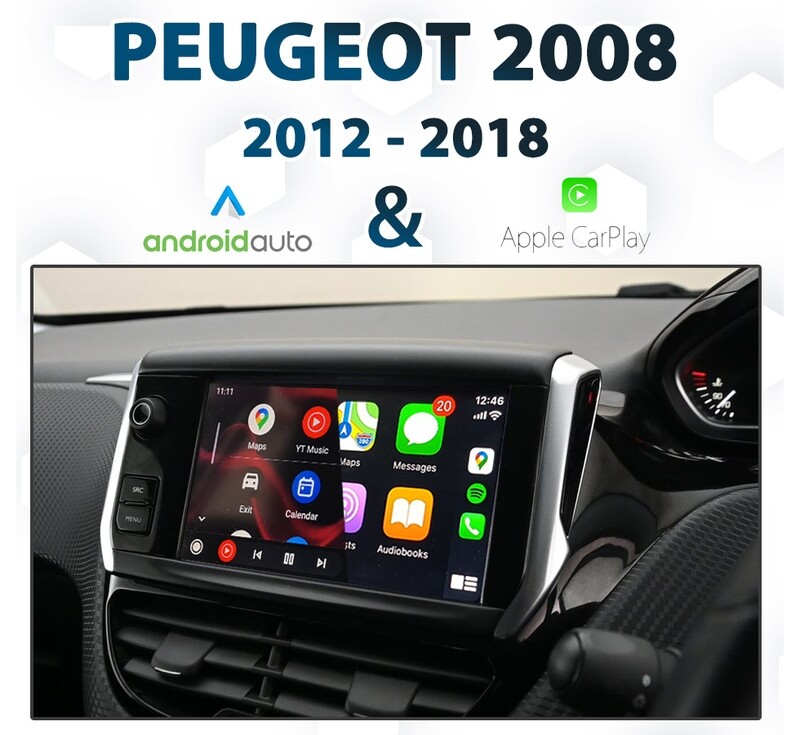 Peugeot 2008 (2014 to 2018) with Apple CarPlay and Android Auto integration