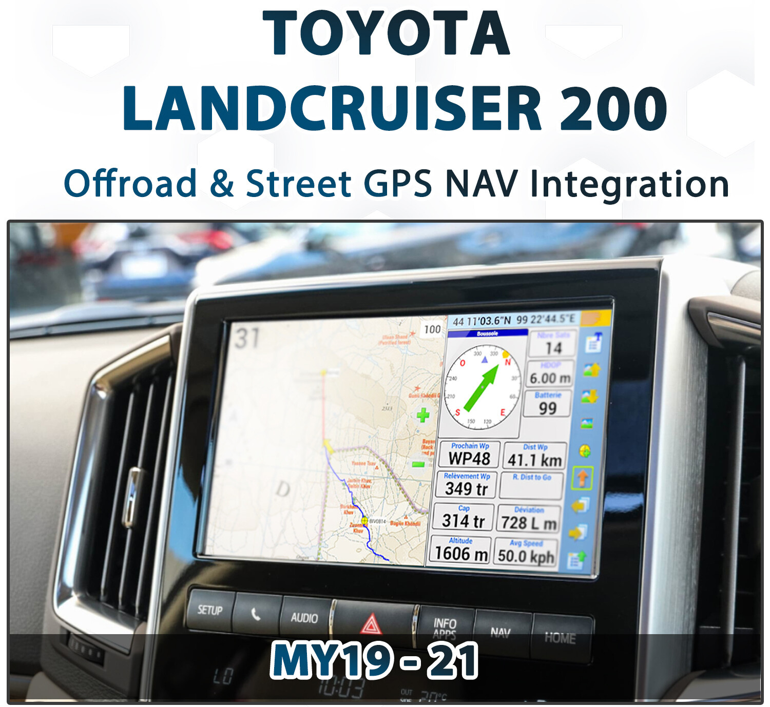 [2019-2021] Toyota Landcruiser 200 - Offroad GPS NAV Integration