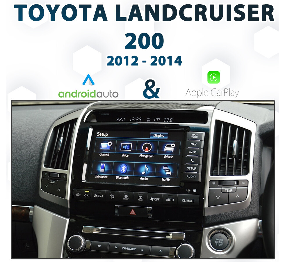 Toyota Land Cruiser LC200 Series (2012 to 2014, MY13-14 models, before facelift) with seamless Apple CarPlay and Android Auto integration