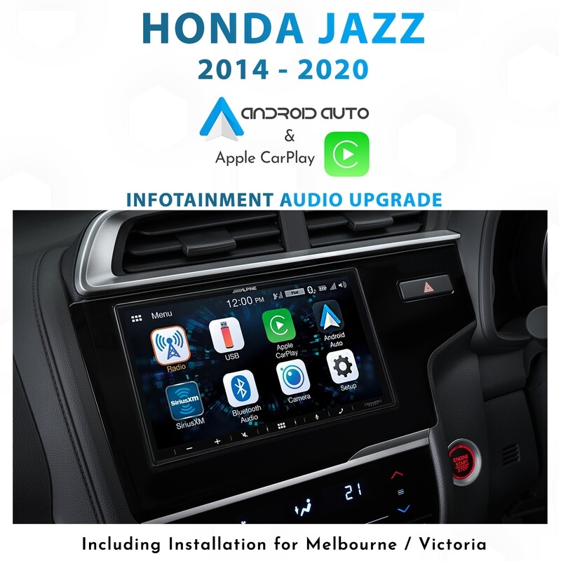 Honda Jazz- Apple CarPlay &amp; Android Auto audio Upgrade