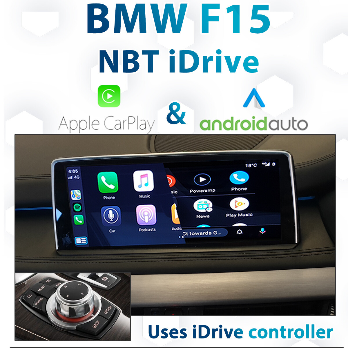 BMW F15 X5 Series -  iDrive NBT Apple CarPlay & Android Auto Integration