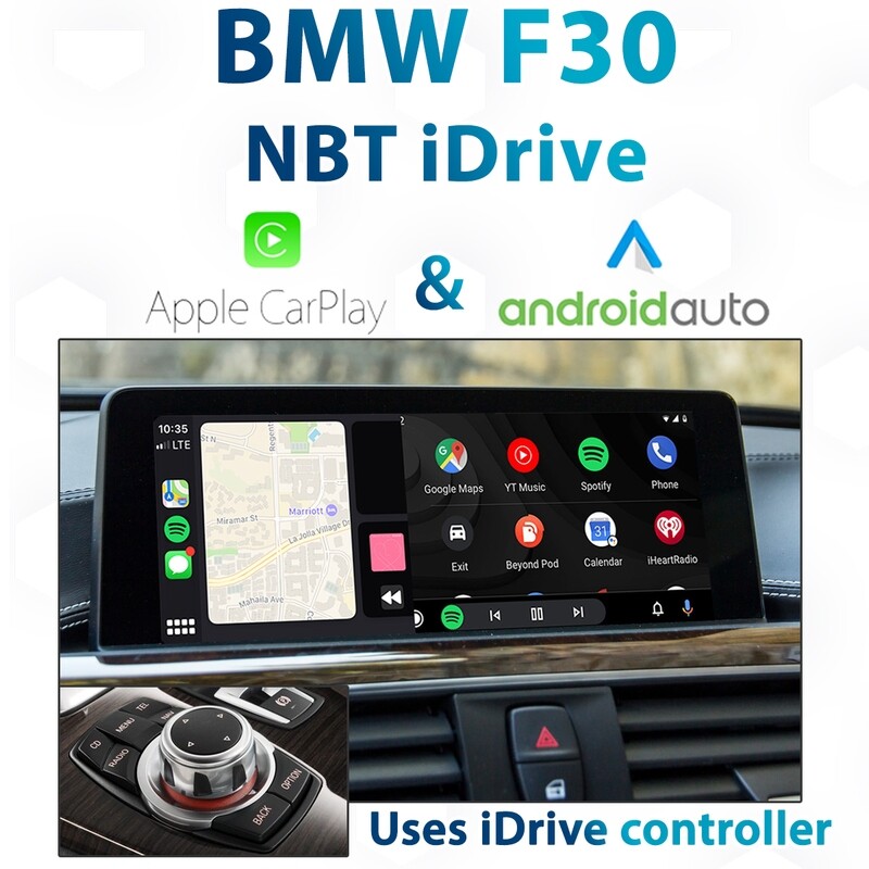 BMW F30 3 Series -  iDrive NBT ID4 Apple CarPlay &amp; Android Auto Integration kit