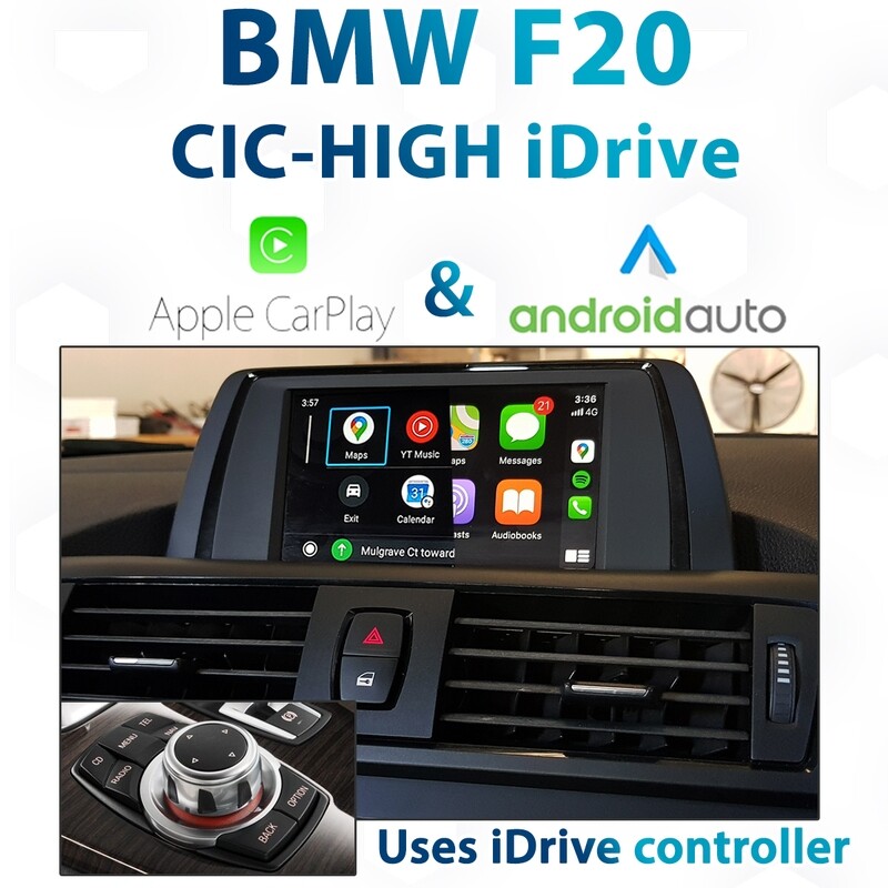 BMW F20 1 Series - iDrive CIC-HIGH Apple CarPlay &amp; Android Auto Integration