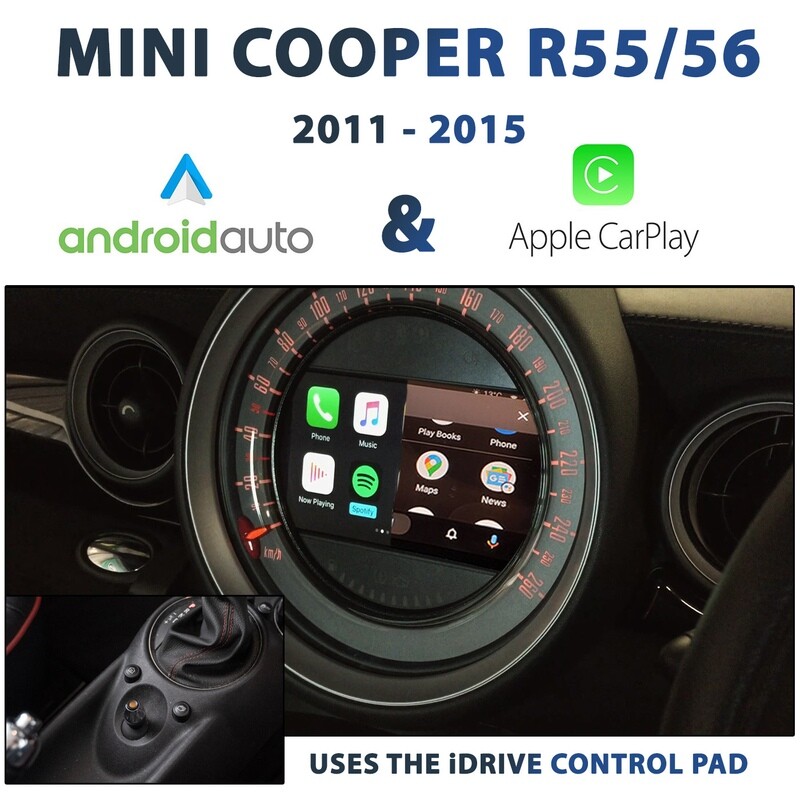 MINI Cooper R55 / R56 / R60 Series (October 2011 to 2015/16) with Apple CarPlay and Android Auto integration