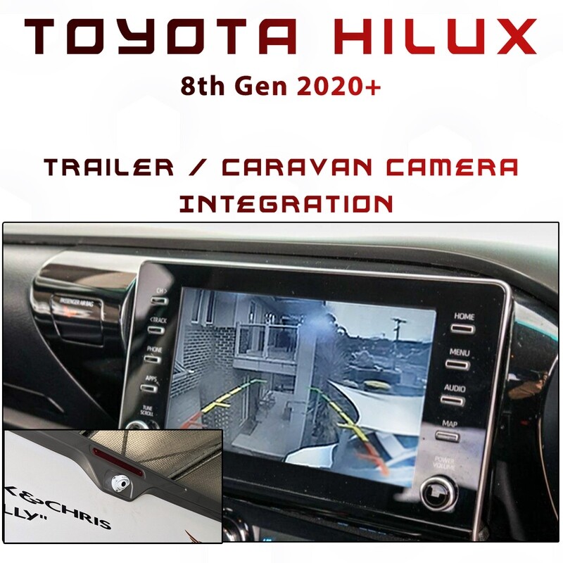 Toyota Hilux 8th Gen (2020 onwards) with the Caravan/Trailer Camera Integration Kit