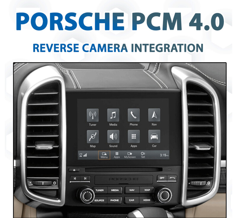 Porsche with Reverse Camera Integration, designed for vehicles equipped with the PCM 4.0 infotainment system
