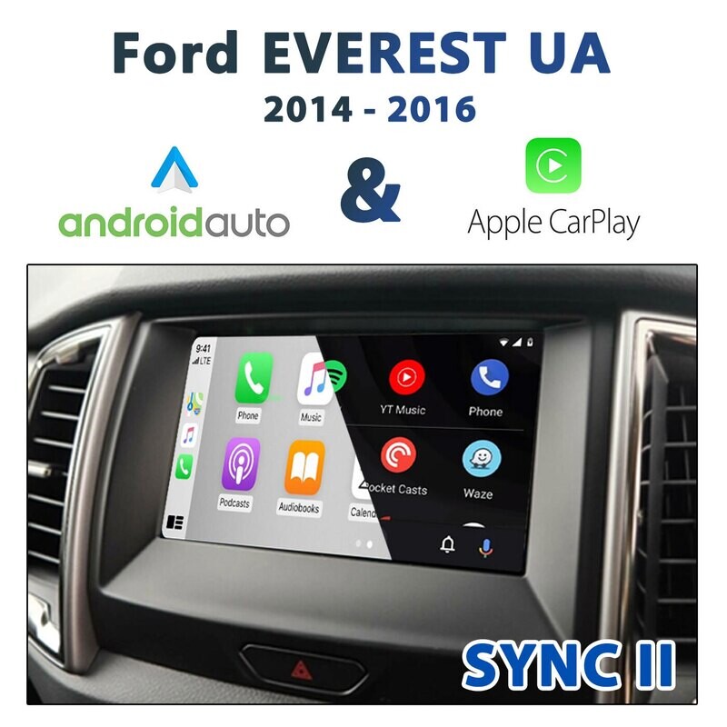 Apple CarPlay &amp; Android Auto Integration for Ford Everest UA Models (2014-2016) with Sync2 Infotainment System