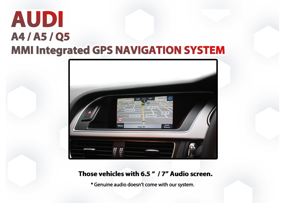 Audi A4 B8 - 3G Symphony / Concert Audio - Touch overlay GPS NAV Integration